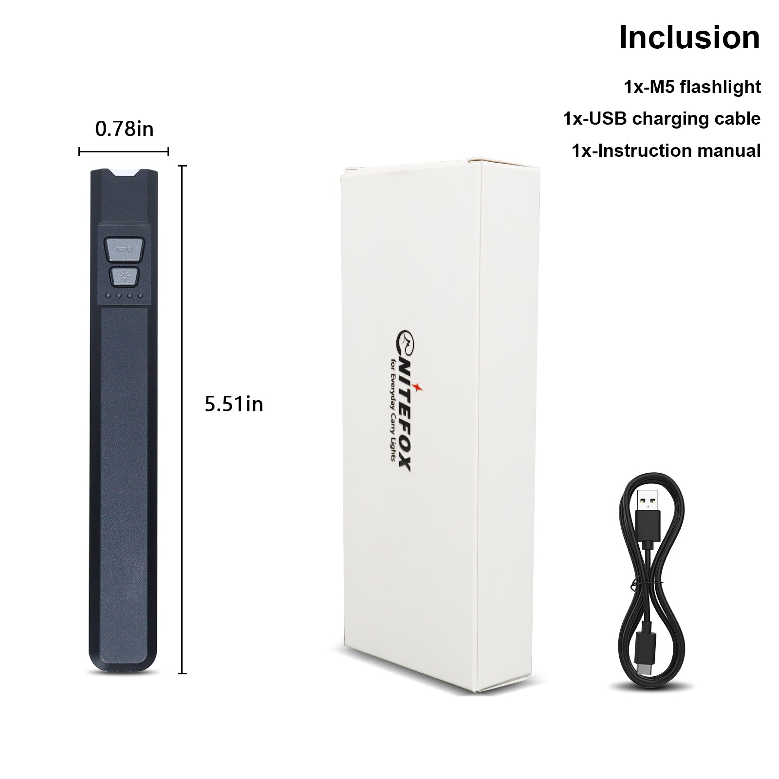 Nitefox M5 EDC Pocket Flashlight