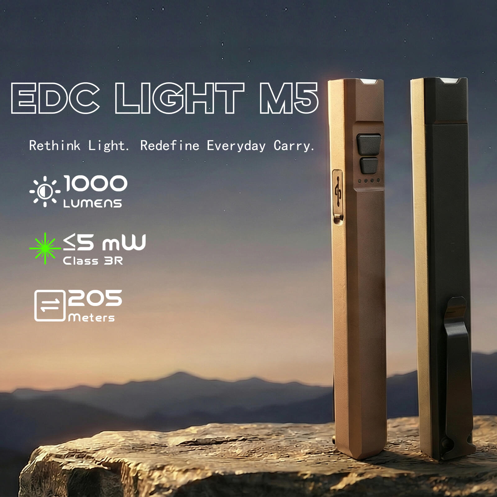 M5 EDC 口袋手电筒