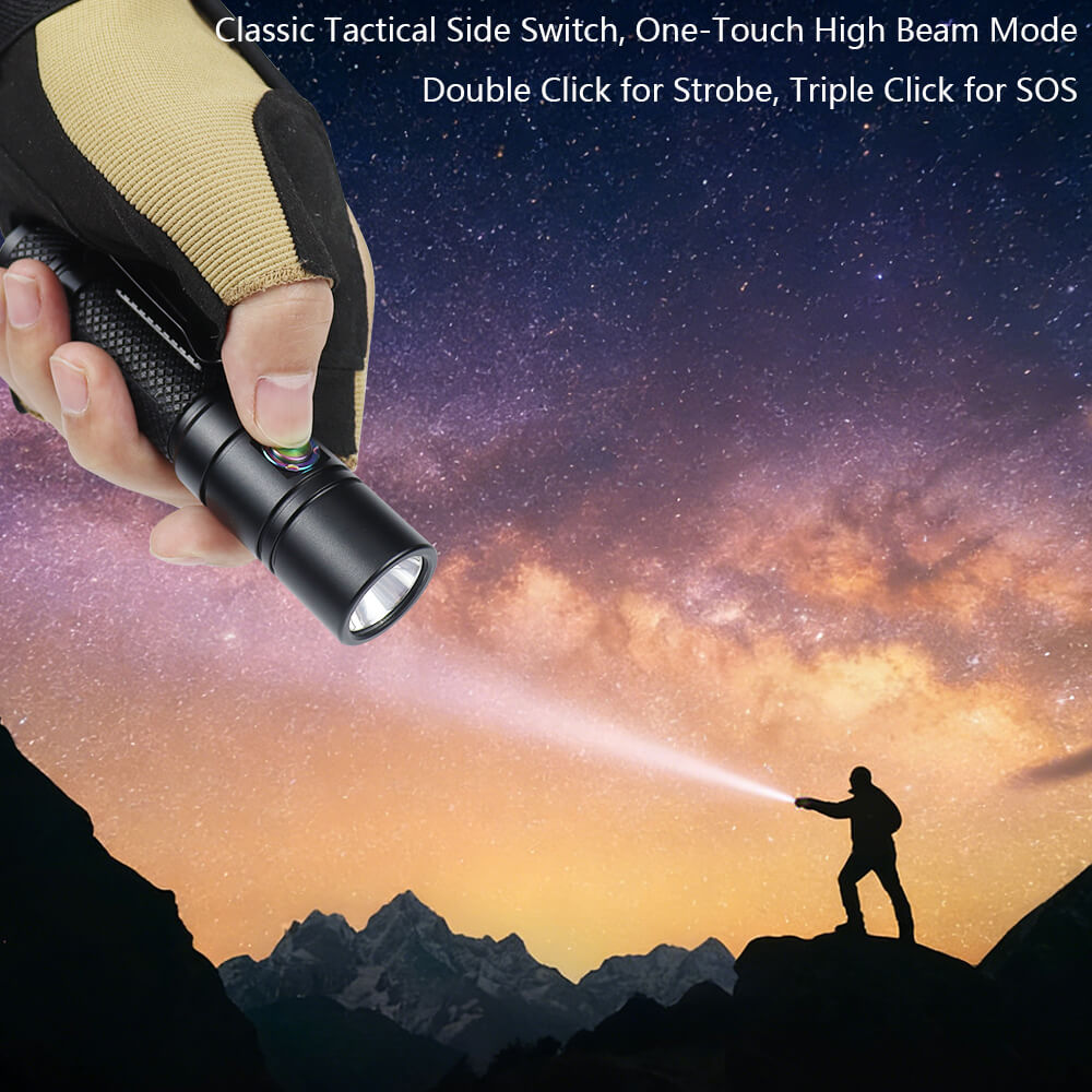 UT15 18650 side switch outdoor flashlight