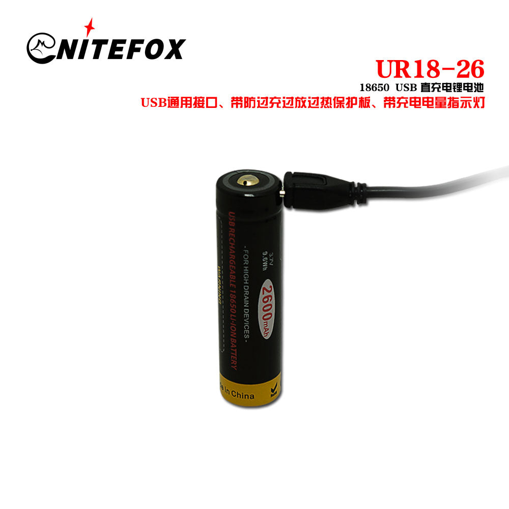 18650 with USB-port charging battery