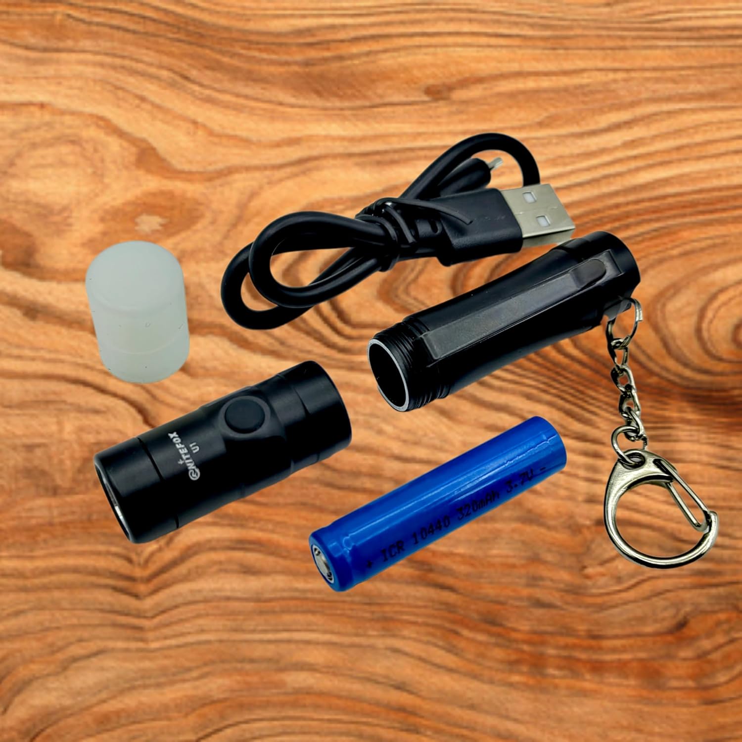 U1 10440 mini rechargeable keychain EDC flashlight