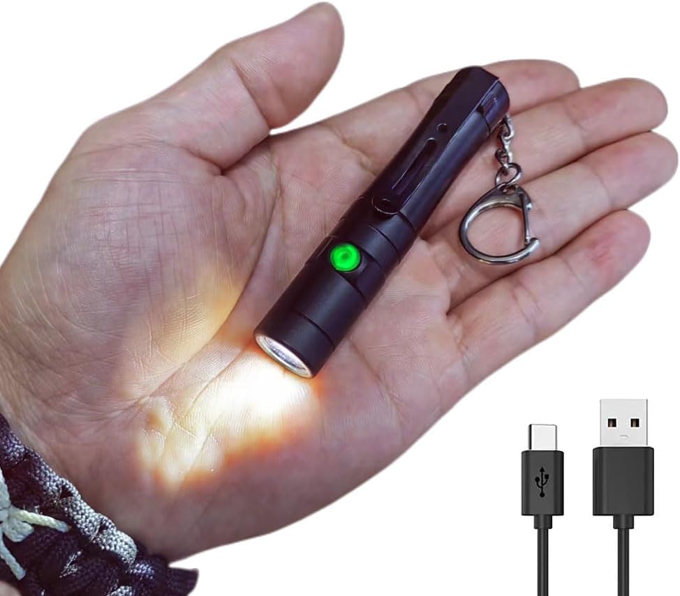 U1 10440 mini rechargeable keychain EDC flashlight