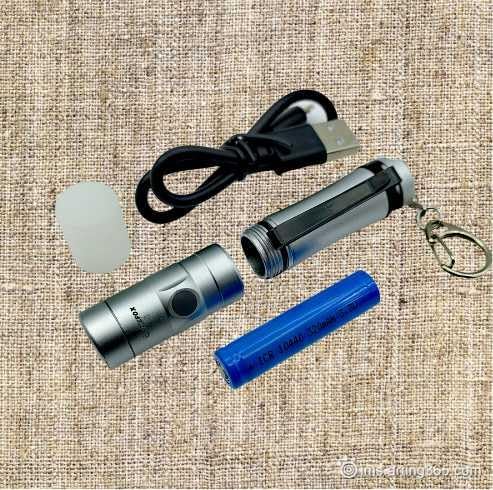 U1 10440 mini rechargeable keychain EDC flashlight