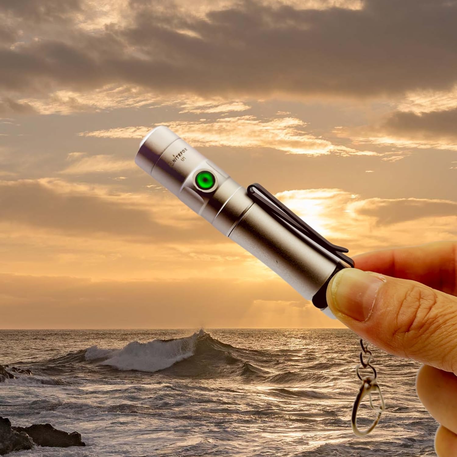 U1 10440 mini rechargeable keychain EDC flashlight