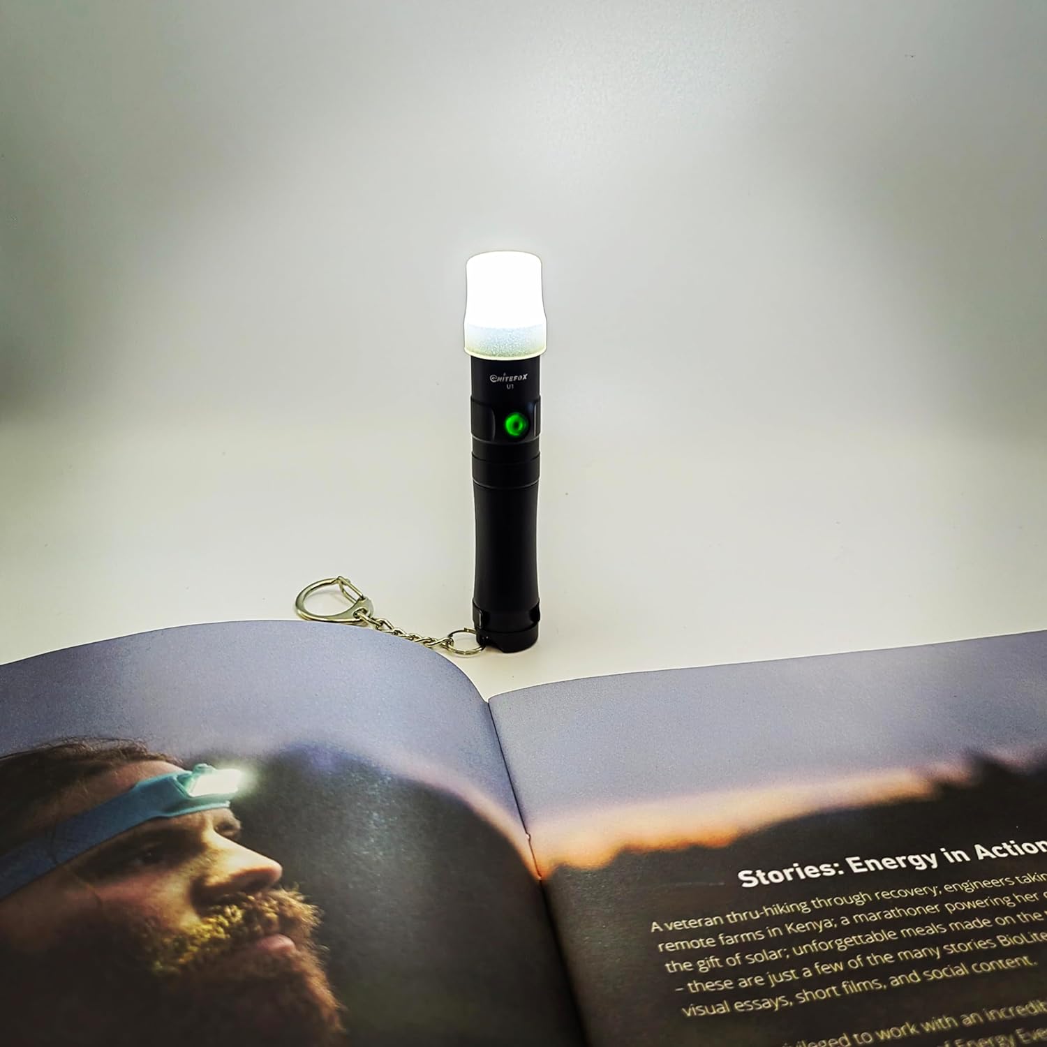 U1 10440 mini rechargeable keychain EDC flashlight