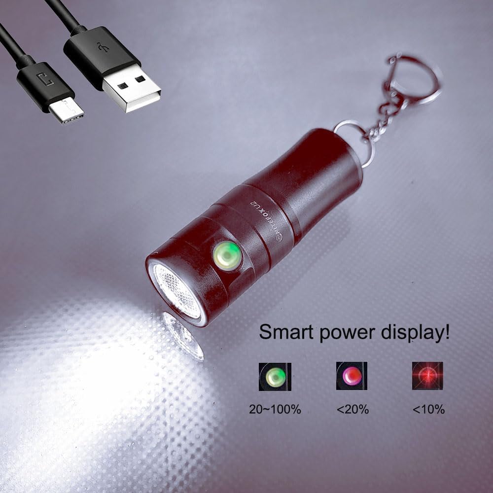 U2 mini rechargeable keychain flashlight