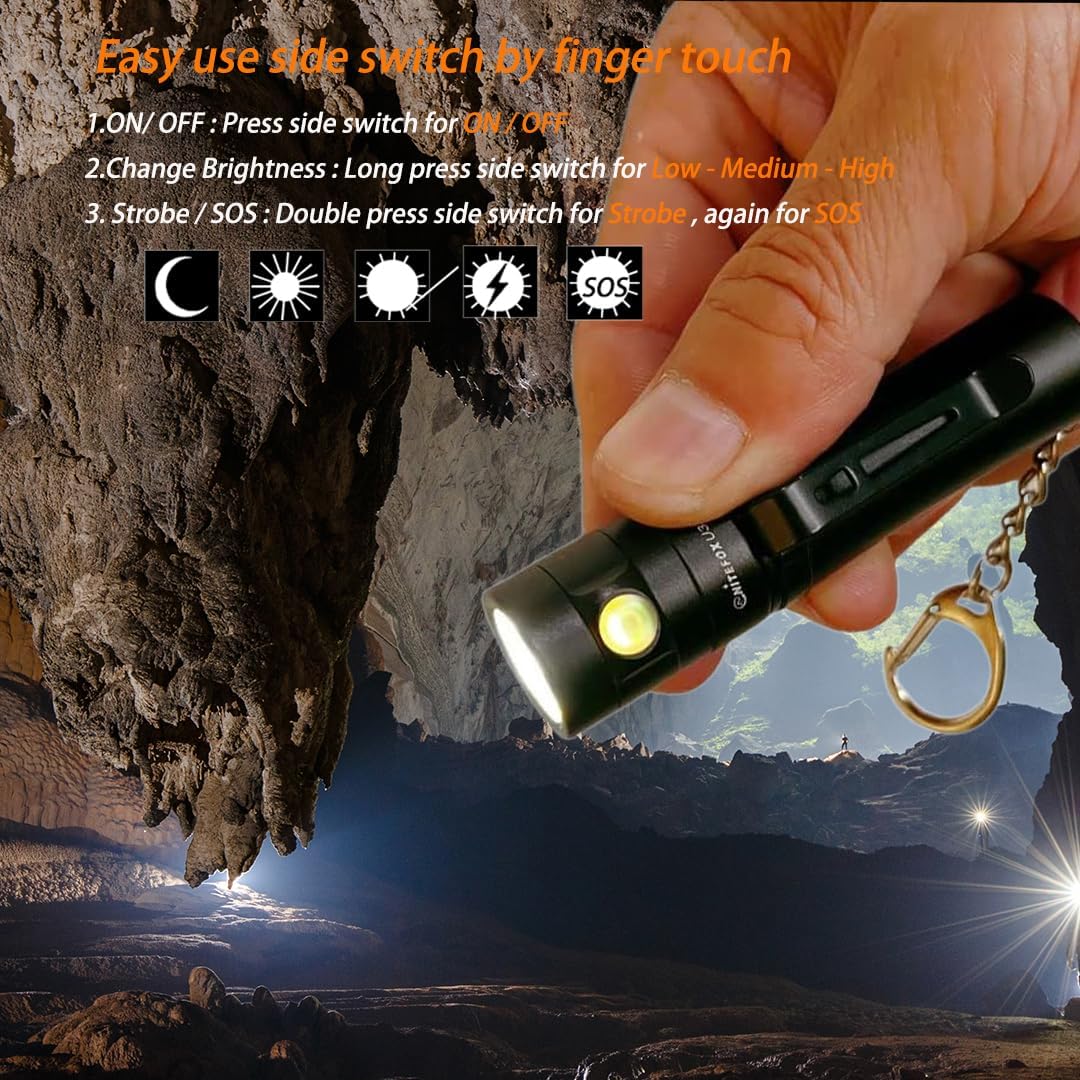 U3 14500 bright cap clip flashlight