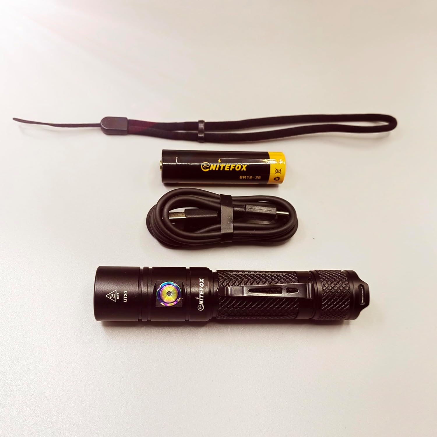 UT20 18650 double switch tactical flashlight