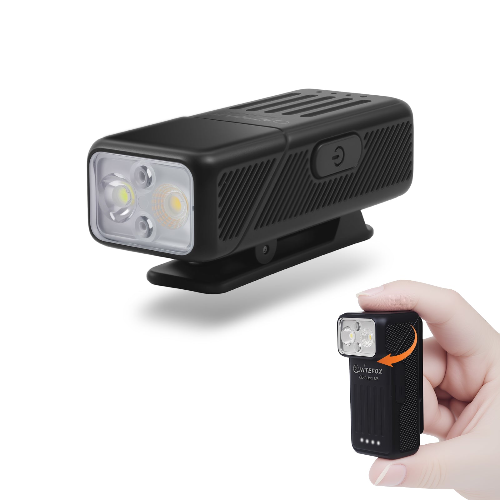 M6 EDC Compact Multi-functional 90° Angle USB Charging Clip Lamp Flashlight