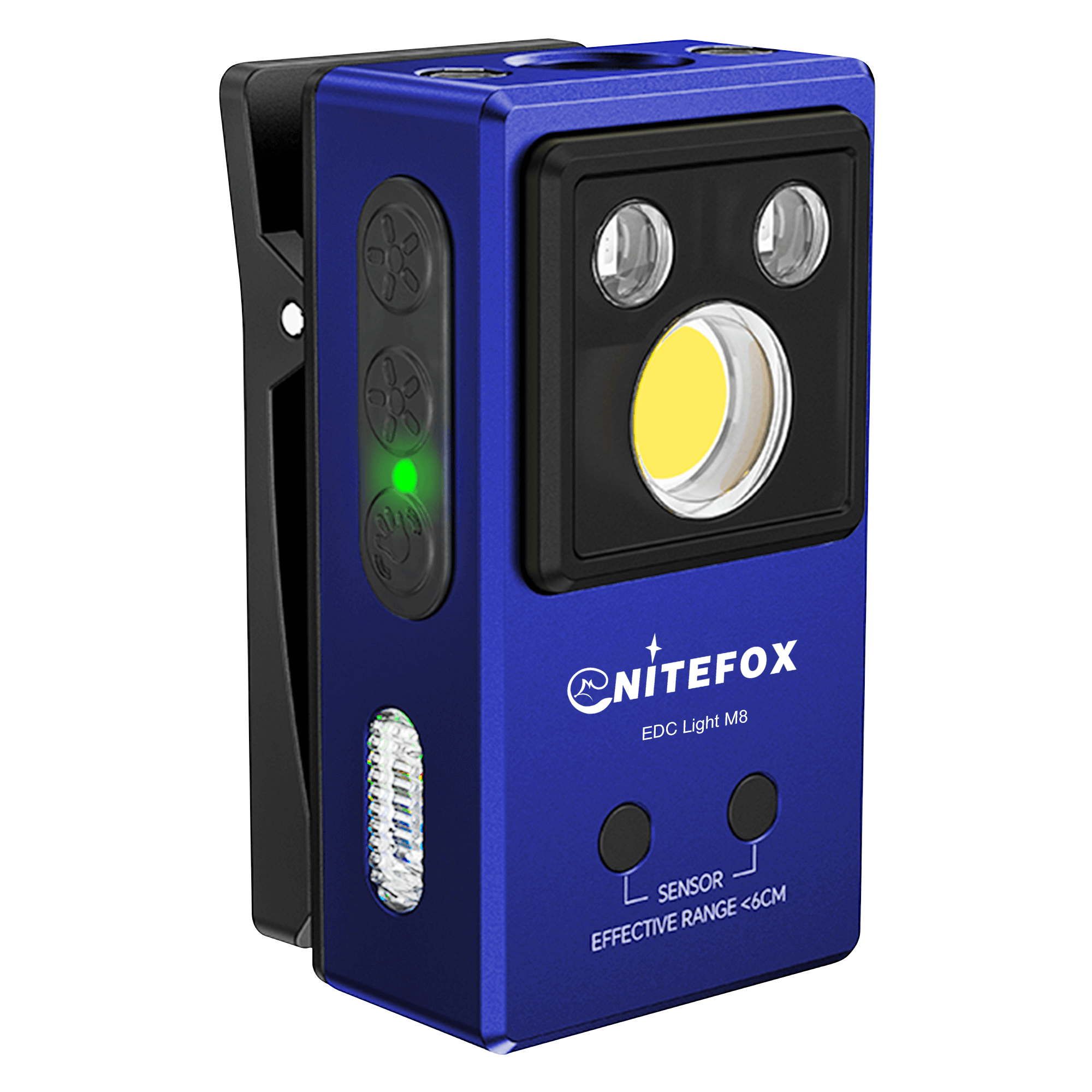 M8 Magnetic Sensor Rechargeable Multi-Light EDC clip-on lamp flashlight