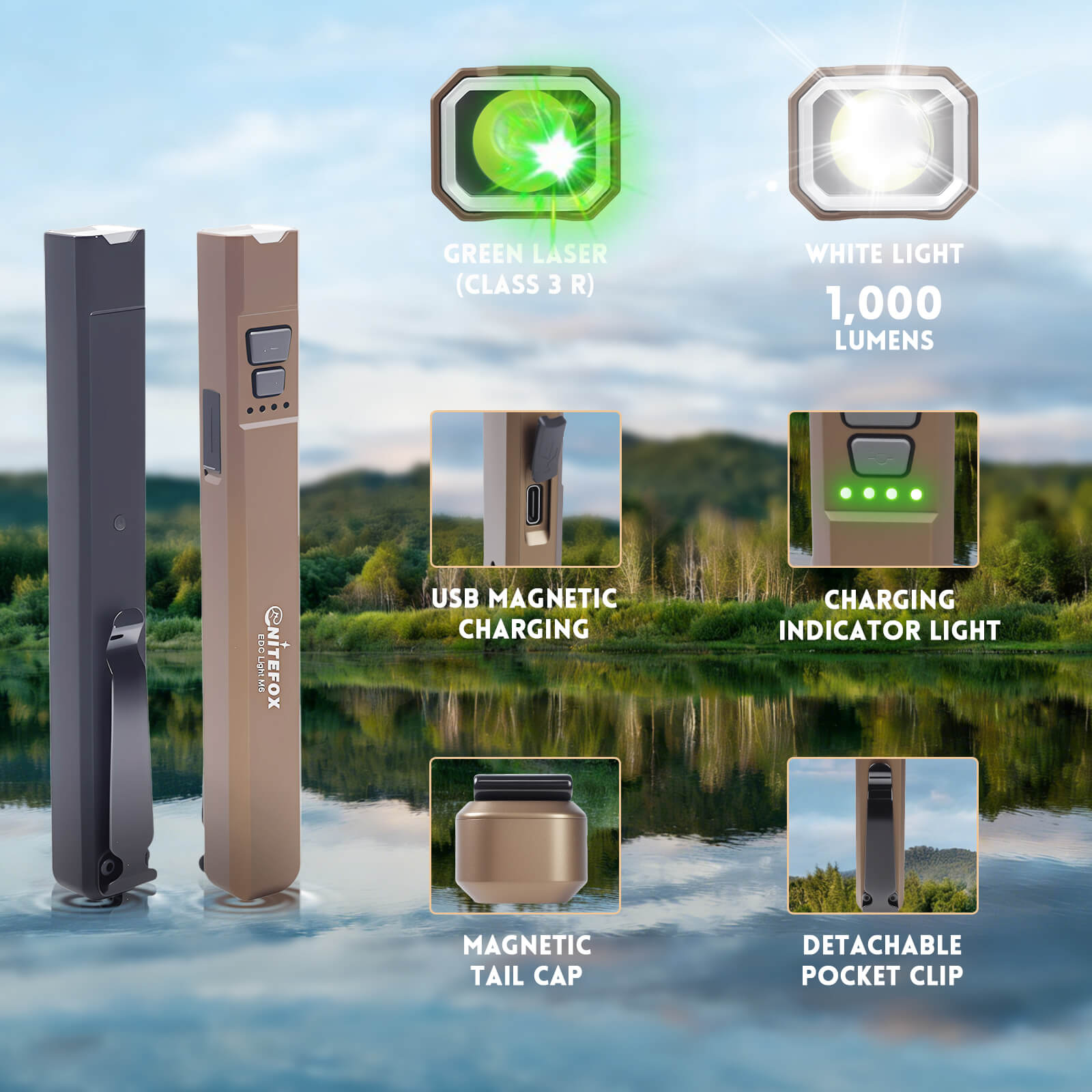 Nitefox  M5  EDC Pocket Flashlight