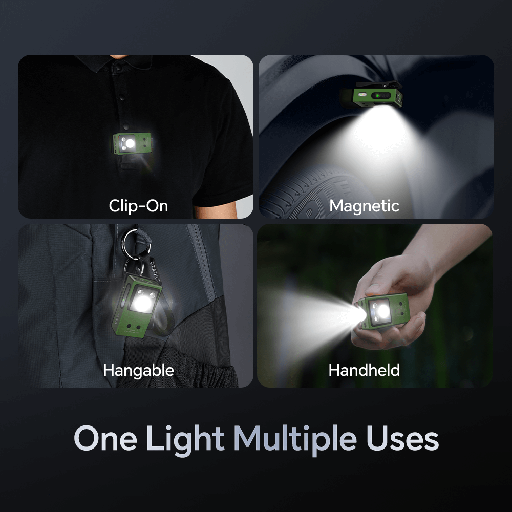M8 Magnetic Sensor Rechargeable Multi-Light EDC clip-on lamp flashlight