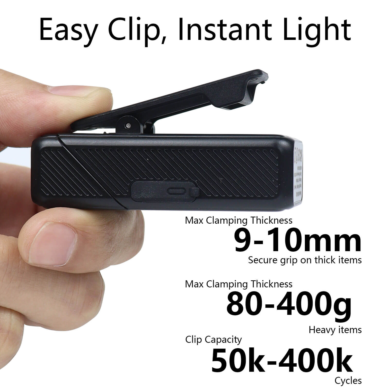 M6 EDC Compact Multi-functional 90° Angle USB Charging Clip Lamp Flashlight