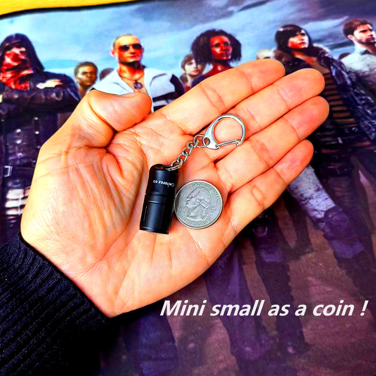 E3 small brightest keychain flashlight