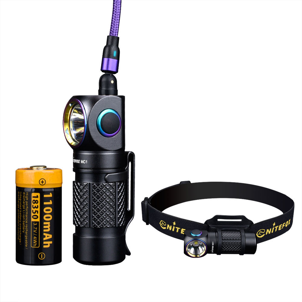 MC1 18350 side bright headlamp & flashlight