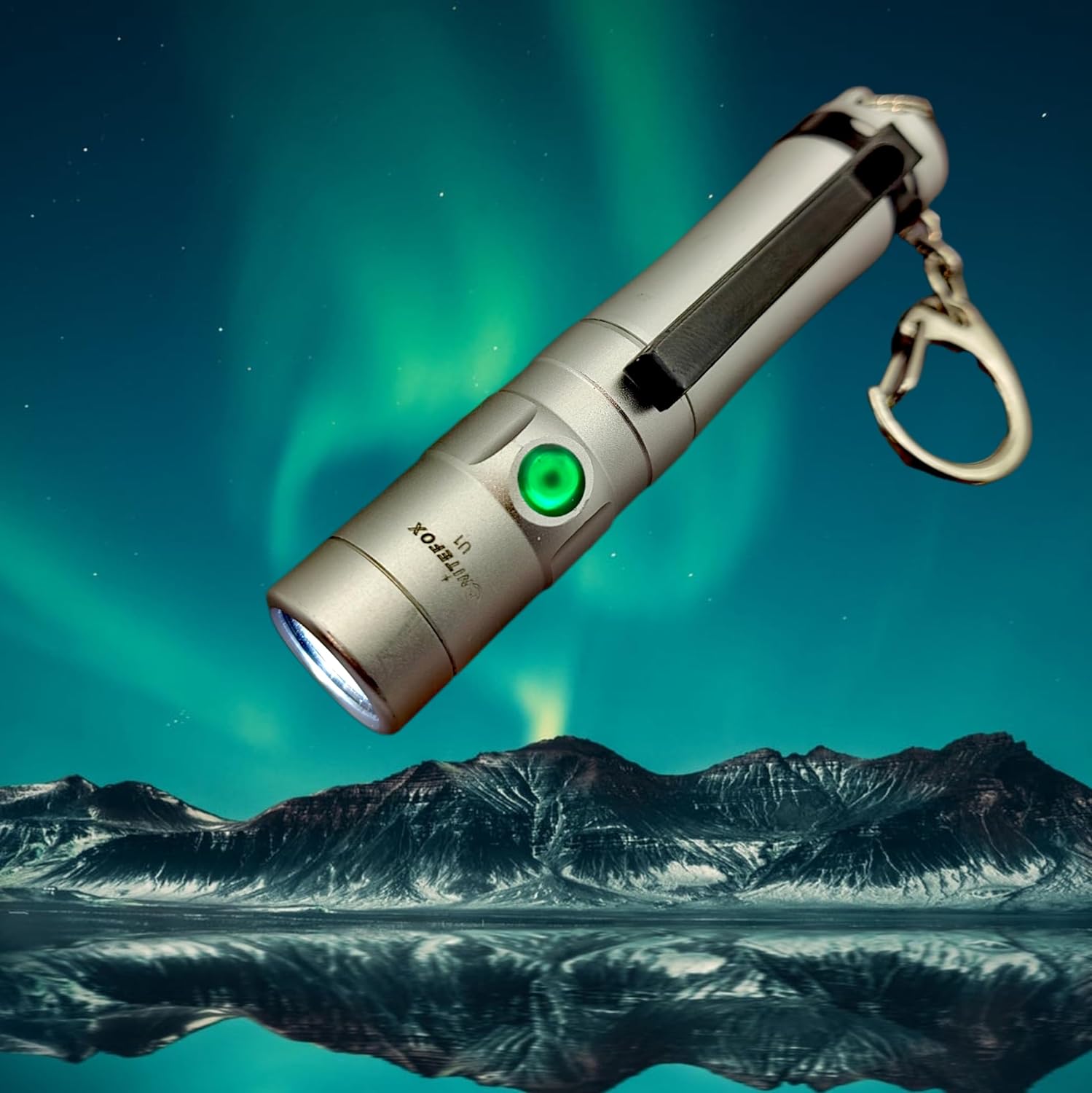 U1 10440 mini rechargeable keychain EDC flashlight