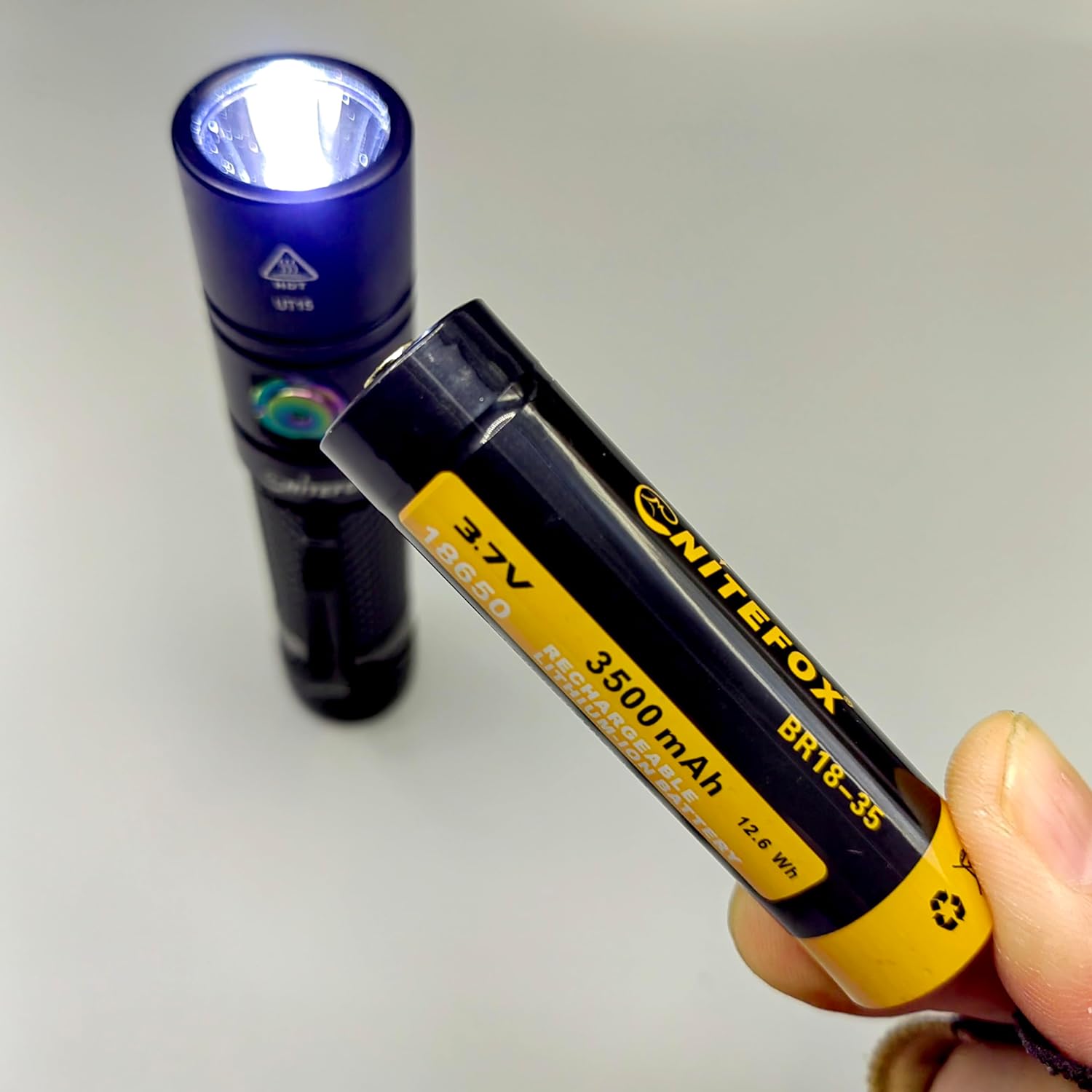 UT20 18650 double switch tactical flashlight
